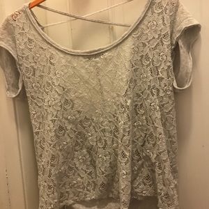 Abercrombie & Fitch laced back short sleeve shirt